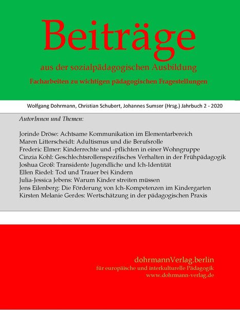 Beiträge aus der sozialpädagogischen Ausbildung, Buch