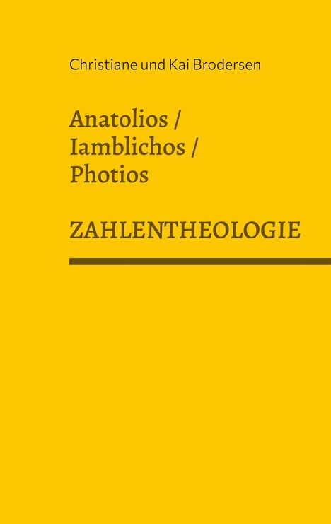 Christiane Brodersen: Zahlentheologie, Buch