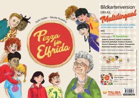 Aylin Keller: Pizza für Elfrida - Bildkartenversion (A3, Multilingual), Buch