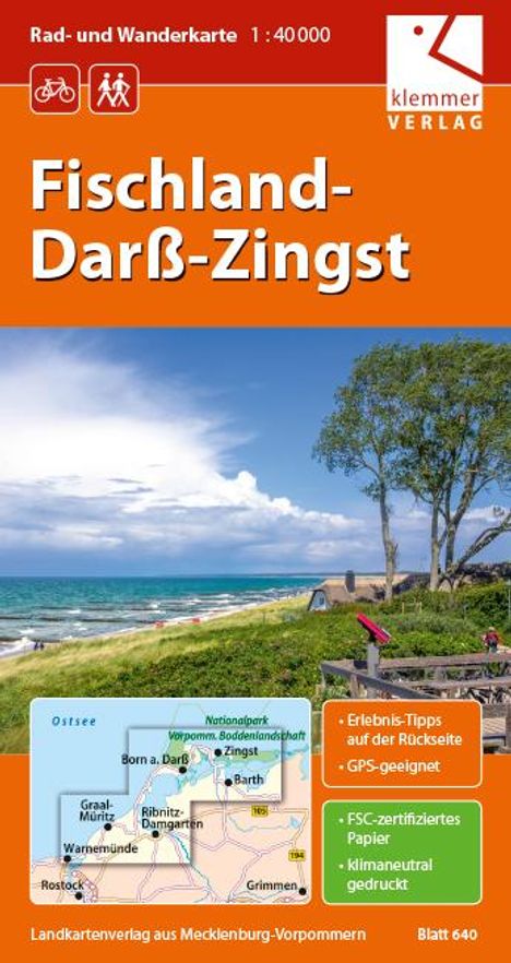 Rad- und Wanderkarte Fischland-Darß-Zingst 1 : 40 000, Karten