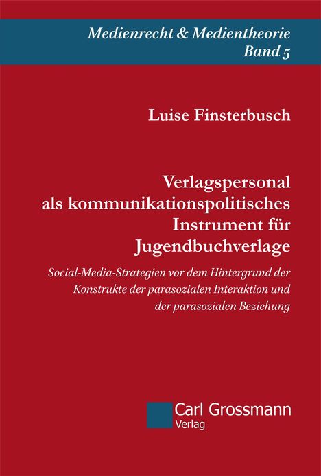 Luise Finsterbusch: Verlagspersonal als kommunikationspolitisches Instrument für Jugendbuchverlage, Buch