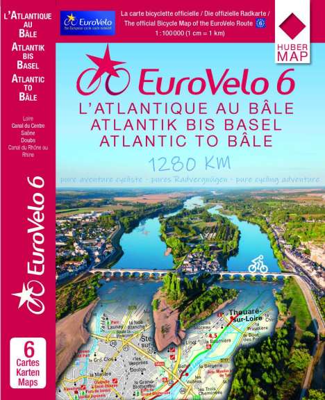 EuroVelo 6 (Atlantic - Basel) 1:100 000, Karten