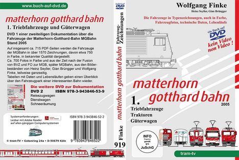 Wolfgang Finke: Finke, W: Fahrzeuge der Matterhorn Gotthard Bahn Teil 1, DVD-ROM