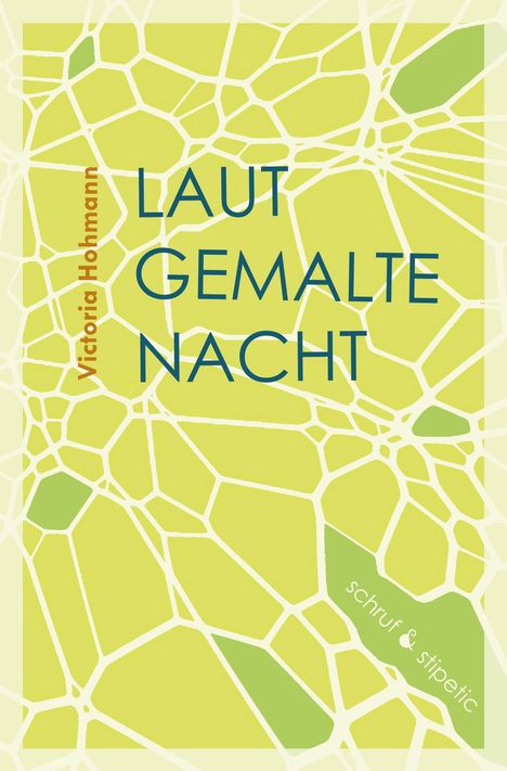 Text: "LAUT GEMALTE NACHT", "Victoria Hohmann", "schruf & stipetic". Abstraktes Muster in Grüntönen.