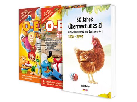 André Feiler: Das O-Ei-A 2er Bundle 2024/25 - Die Jubiläumsausgabe! - O-Ei-A Figuren und O-Ei-A Spielzeug sowie das Buch ¿50 Jahre Überraschungs-Ei¿, 3 Bücher