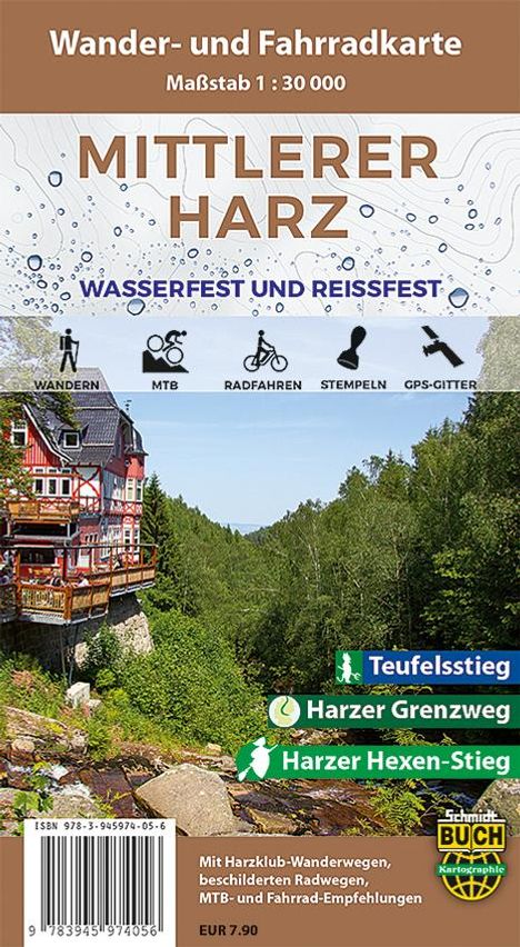 Mittlerer Harz Wander- und Fahrradkarte 1 : 30 000, Karten