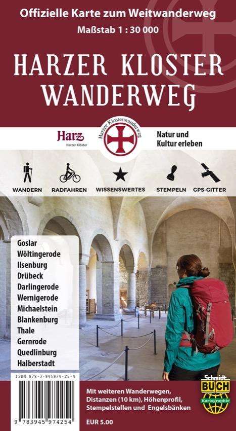 Harzer Kloster-Wanderweg, Karten