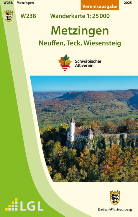 W238 Metzingen - Neuffen, Teck, Wiesensteig, Karten