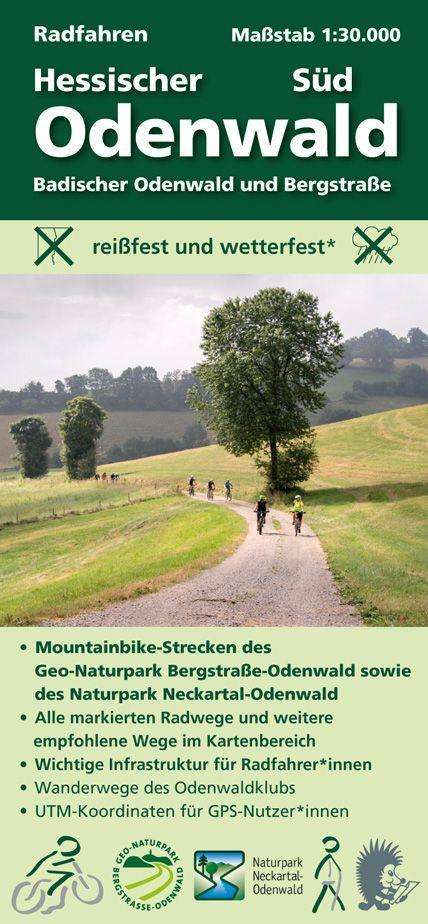 Michael Messer: Radfahren, Hessischer Odenwald Süd / Badischer Odenwald und Bergstraße 1:30000, Karten