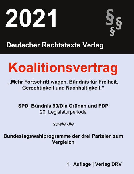 Koalitionsvertrag 2021, Buch