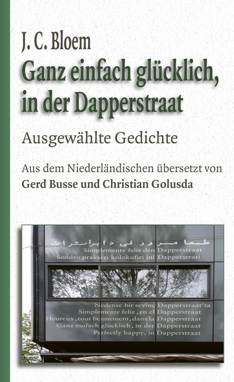 Jakobus Cornelis Bloem: Ganz einfach glücklich, in der Dapperstraat, Buch