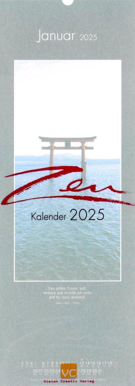 Vis Orth: Zen-Kalender 2025, Kalender