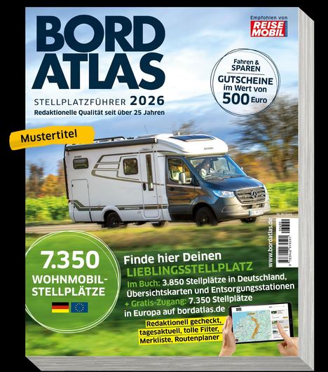 Bordatlas Stellplatzführer 2026, Buch