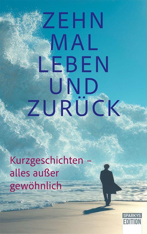 Zehn Mal Leben und Zurück. Kurzgeschichten – alles außer gewöhnlich. Person am Strand vor großer Welle.