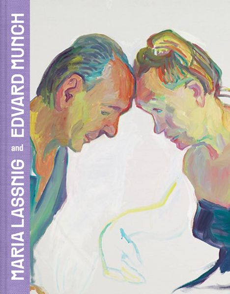 Auf der linken Seite steht: "EDVARD MUNCH and MARIA LASSNIG". Illustration von zwei einander zugewandten Köpfen.