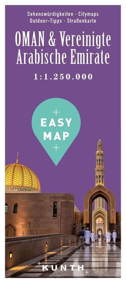 EASY MAP Oman &amp; Vereinigte Arabische Emirate 1:1.250.000 / 1:300.000, Diverse