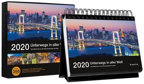 Tischkalender Unterwegs in aller Welt 2020, Diverse
