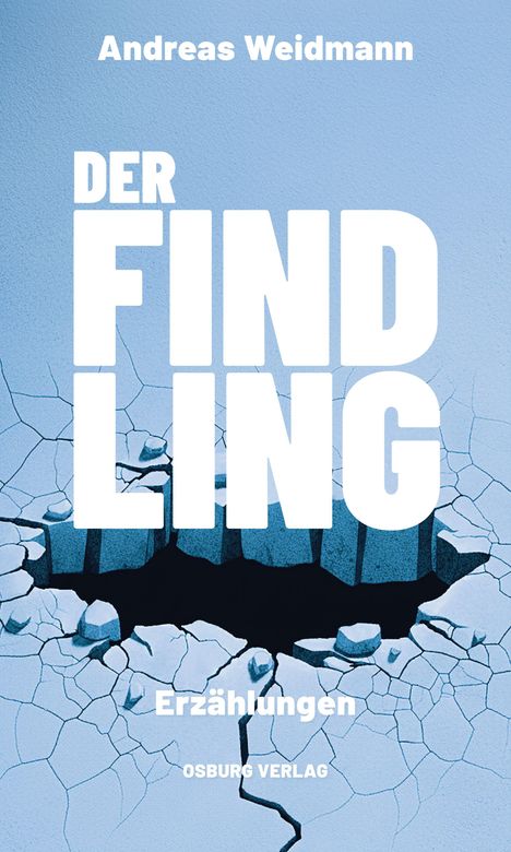 "Der Findling" von Andreas Weidmann. Eine gesprungene Eisfläche, die in einen dunklen Abgrund fällt.