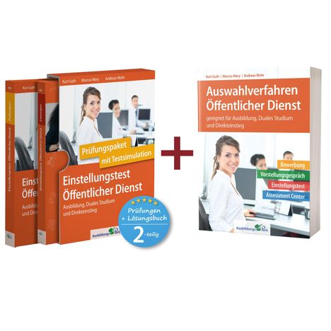 Kurt Guth: Sparpaket - Einstellungstest + Auswahlverfahren Öffentlicher Dienst, 2 Bücher