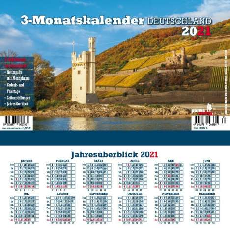 Jörg Neubert: Neubert, J: 3-Monatskalender Deutschland 2021, Kalender