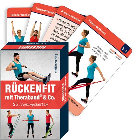 Ronald Thomschke: Trainingskarten: Rückenfit mit TheraBand® &amp; Co., Buch