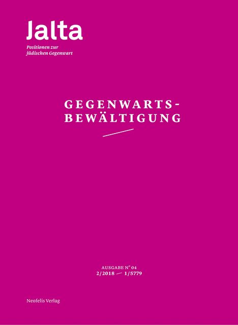 Sharon Adler: Gegenwartsbewältigung, Buch