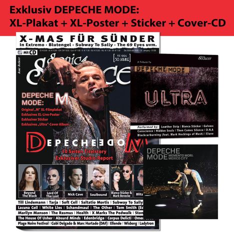 Exklusiv DEPECHE MODE: XL-Plakat + XL-Poster + Sticker + Cover-CD. Music Magazine Cover mit Konzertszene.