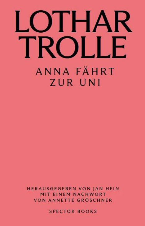 Lothar Trolle: Anna fährt zur Uni, Buch