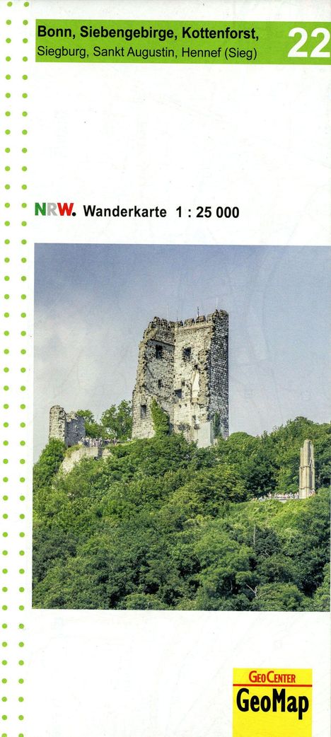 Geobasisdaten: Land NRW: Bonn, Siebengebirge und Kottenforst Blatt 22 topographische Wanderkarte 1:25.000, Karten