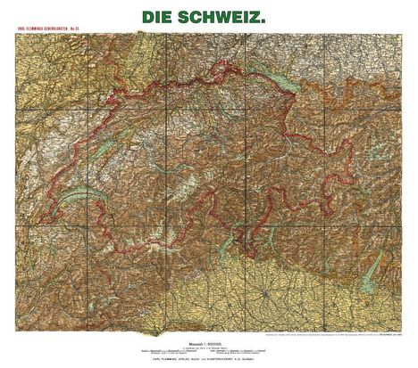 A. Herrich: Historische Karte: Die SCHWEIZ - um 1905, Karten