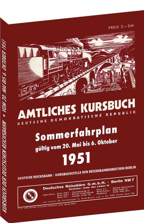 Kursbuch der Deutschen Reichsbahn - Sommerfahrplan 1951, Buch