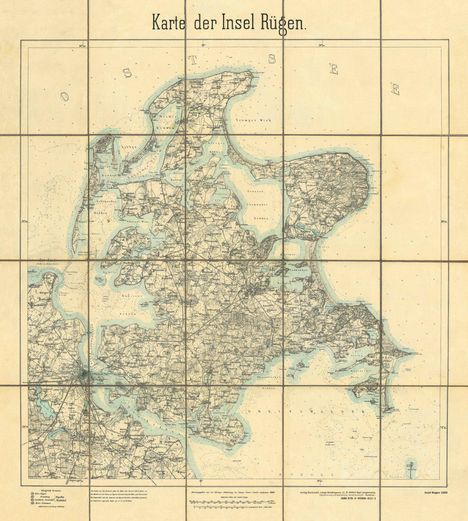 Historische Karten: Die Insel Rügen 1889 (gerollt), Karten