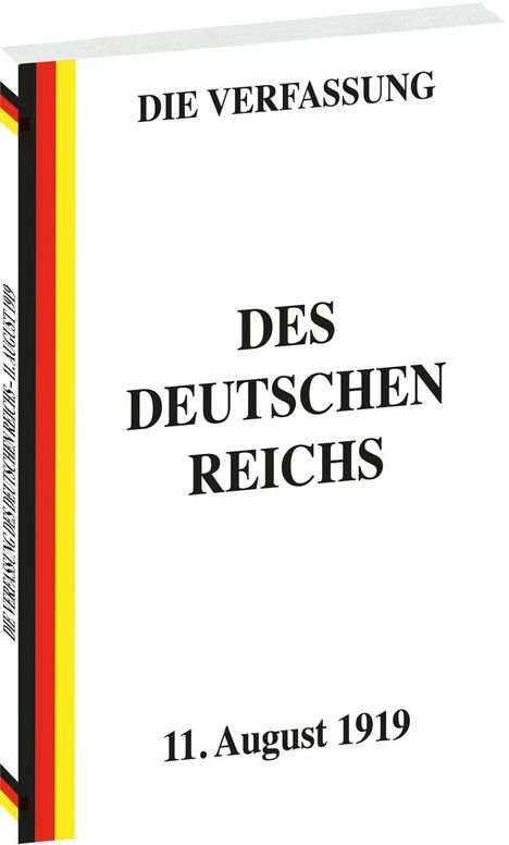 VERFASSUNG des Deutschen Reichs vom 11. August 1919, Buch
