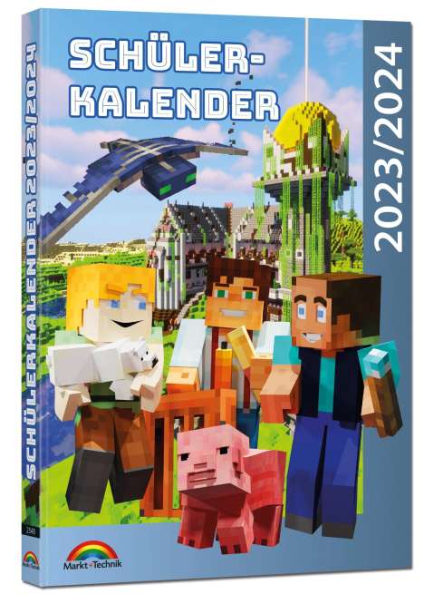 David Haberkamp: Schülerkalender 2023/2024 mit Minecraft inklusive Tipps, Tricks &amp; Crafting-Rezepten, Buch