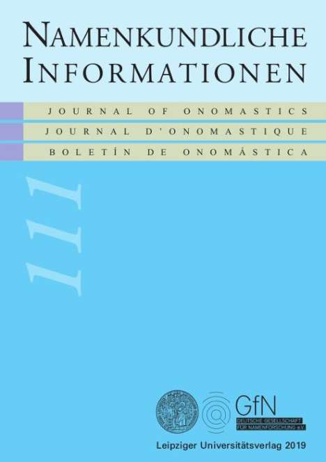 Inga Siegfried-Schupp: Namenkundliche Informationen 111, Buch