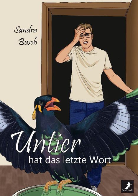"Untier hat das letzte Wort" steht groß auf einem Cover mit einem großen Vogel und einem Mann, der überrascht aussieht.