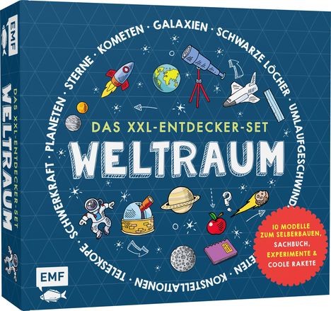 Rob Colson: Das XXL-Entdecker-Set - Weltraum: Mit 10 Modellen zum Selberbauen, Sachbuch, Experimenten und cooler Rakete, Buch