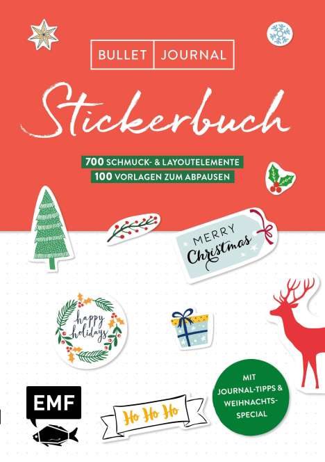 Bullet Journal - Stickerbuch Merry Christmas: 700 weihnachtliche Schmuckelemente, Buch