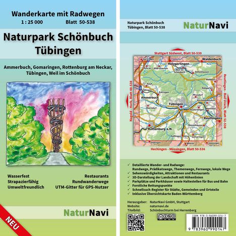 Naturpark Schönbuch - Tübingen 1 : 25 000, Karten