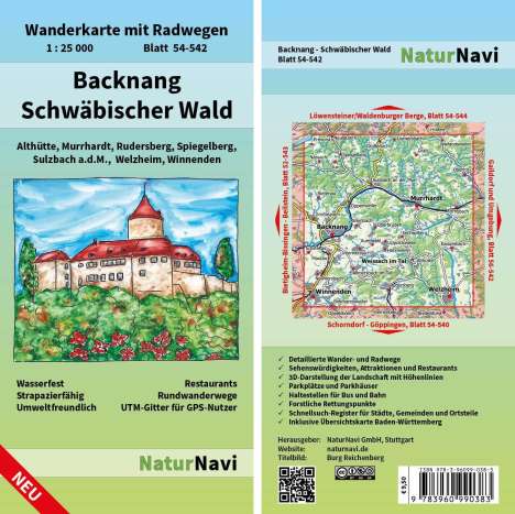 Backnang - Murrhardter Wald 1 : 25 000, Blatt 54-542, Karten