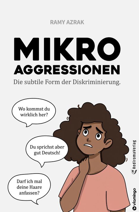 "Mikroaggressionen, die subtile Form der Diskriminierung" steht oben. Eine Person sieht besorgt aus.