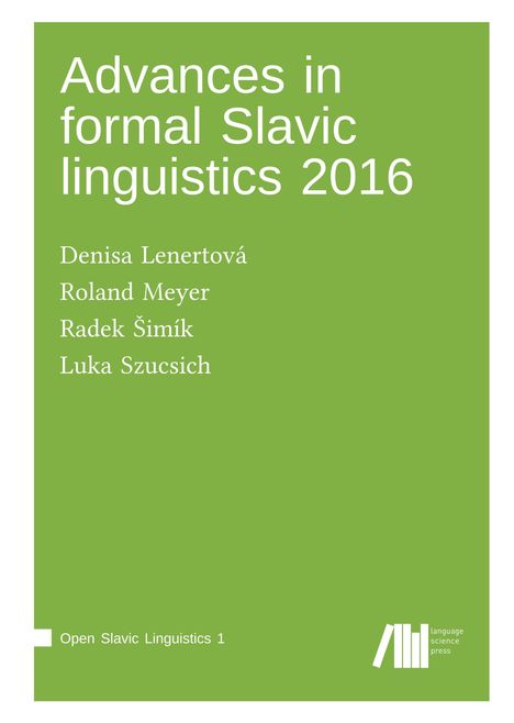 Advances in formal Slavic linguistics 2016, Buch