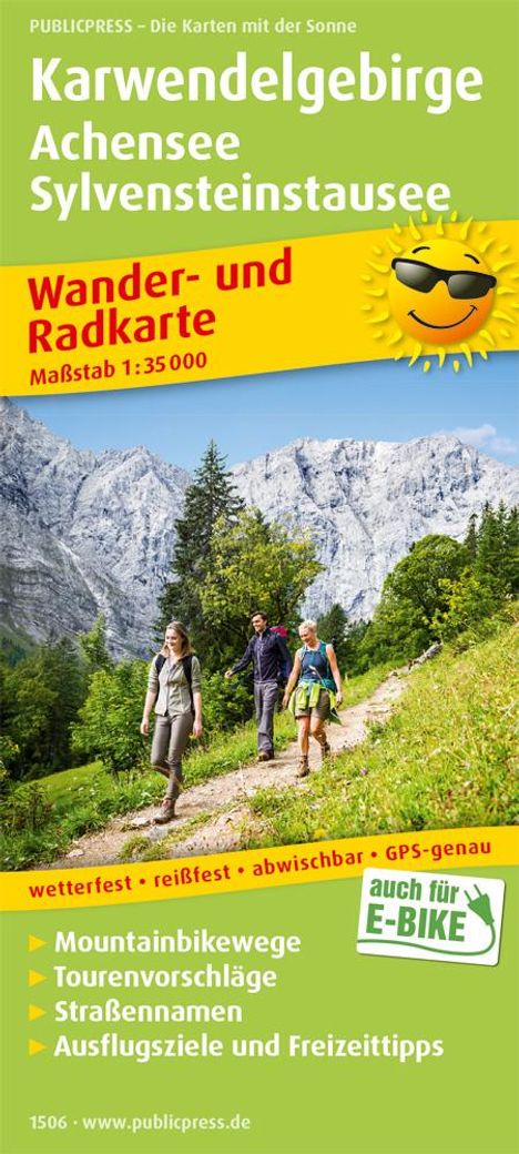 Karwendelgebirge, Achensee, Sylvensteinstausee Wander- und Radkarte 1 : 35 000, Karten