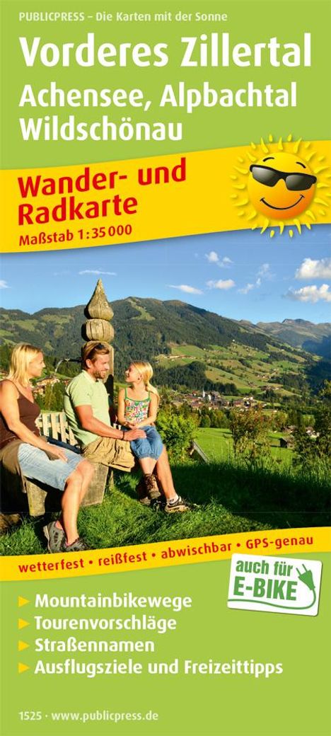 Vorderes Zillertal /Achensee /Alpbachtal /Wildschönau. Wander- und Radkarte 1 : 35 000, Karten