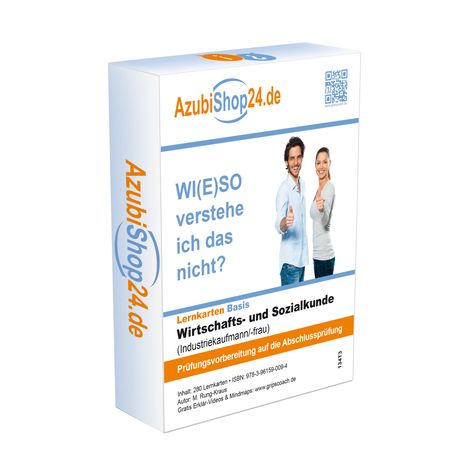 Michaela Rung-Kraus: AzubiShop24.de Lernkarten Wiso Prüfungsvorbereitung Prüfungswissen WISO Prüfung WISO Wirtschafts- und Sozialkunde Industriekaufmann Lernkarten Wiso Prüfungsvorbereitung, Diverse