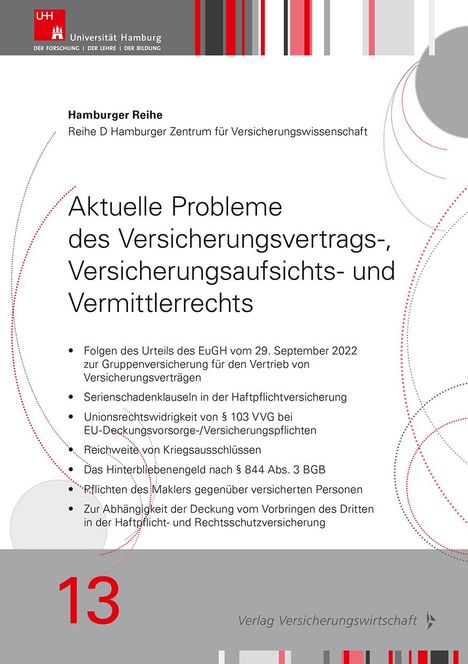 Aktuelle Probleme des Versicherungsvertrags-, Versicherungsaufsichts- und Vermittlerrechts, Buch