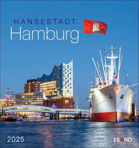 Hansestadt Hamburg Postkartenkalender 2025, Kalender