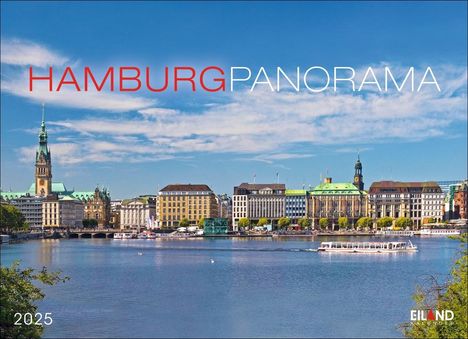 Hamburg Panorama Postkartenkalender 2025, Kalender