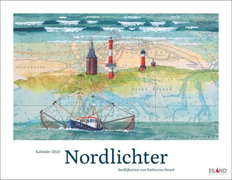 Nordlichter - See(h)karten Kalender 2025, Kalender