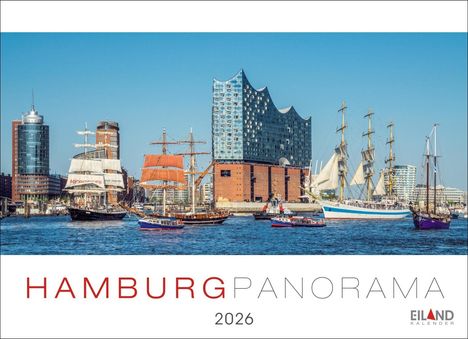 Hamburg Panorama Postkartenkalender 2026, Kalender